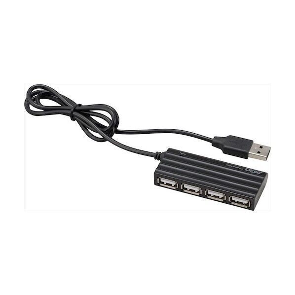 ナカバヤシ 4ポ-トUSB2.0ハブ/ブラツク UH-2324BK 1点