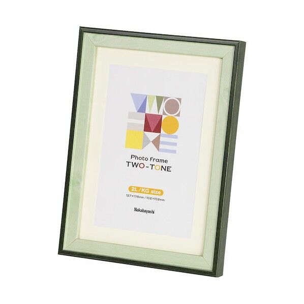 ツートン フォトフレーム 2L・KG グリーン F-TMS-311-G 1点...