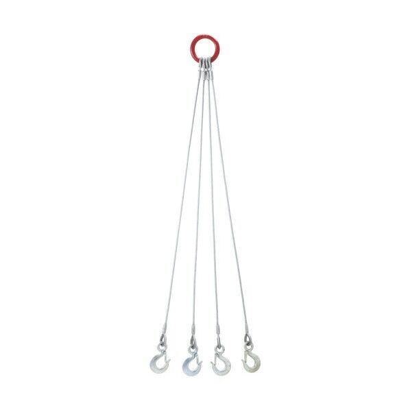 4点吊りワイヤースリング φ14mm 4W12-20 ワイヤー長さ:2m ワイヤーロープ 1個