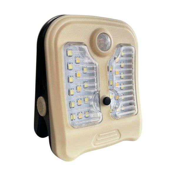 ソーラー充電式クリップ型センサーライト