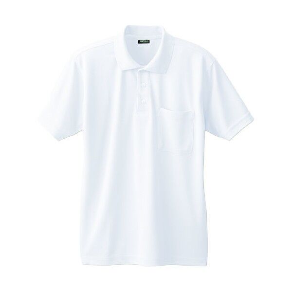 50397 半袖ポロシャツ(胸ポケット付き) ホワイト 3L 50397-00-3L   1点