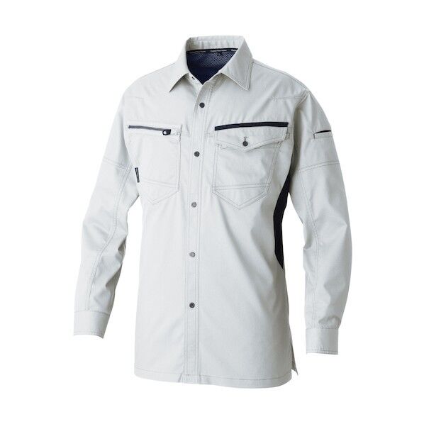 桑和 3048-02 長袖シャツ シルバーグレー 3L 3048-02-22-3L 1点...