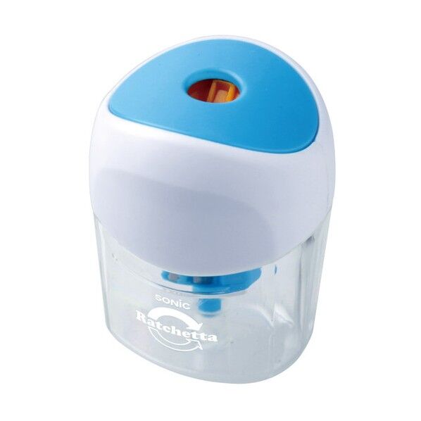 ラチェッタ ワン ハンディ鉛筆削り ブルー 40×51×36mm SK-8810-B 1個