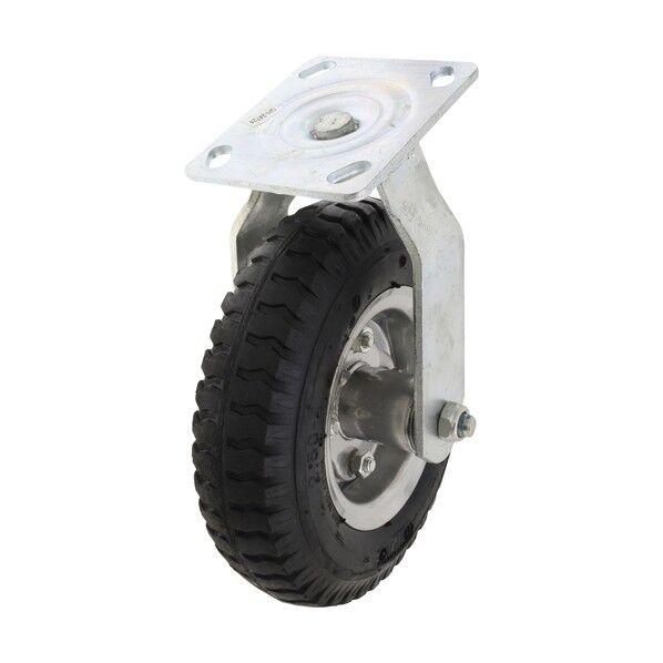 八幡ねじ エアー式キャスター 自在 200mm 4944825543839 0...