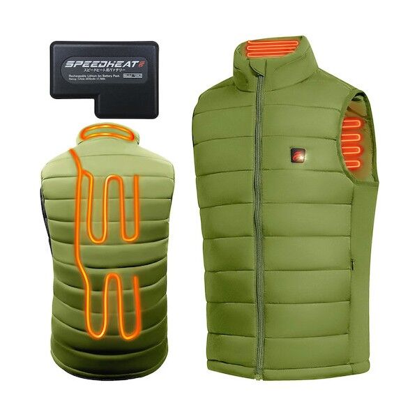 プライムダイレクト スピードヒート温熱ベスト レディス グリーン 3L
