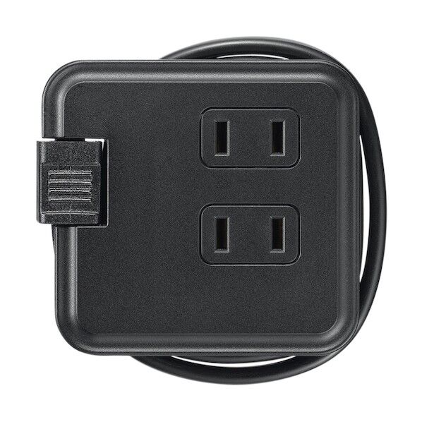  巻取りモバイルタップ3個口0.6m黒 H2M3006BK 1個...