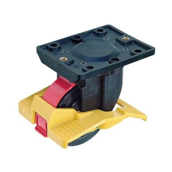 イレクター プラスチック製プレートキャスター 車輪径100Φ 自在車 ストッパー付 CJF-100S 1点...