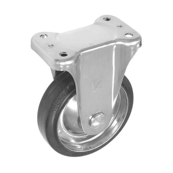 イレクター プレートキャスター 車輪径150Φ ゴム車輪 固定車 YK-150 1点...