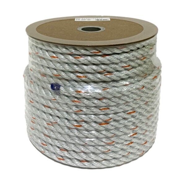 ロープ ダイヤロープドラム巻(GG色/オレンジ線入) 12mm×45m