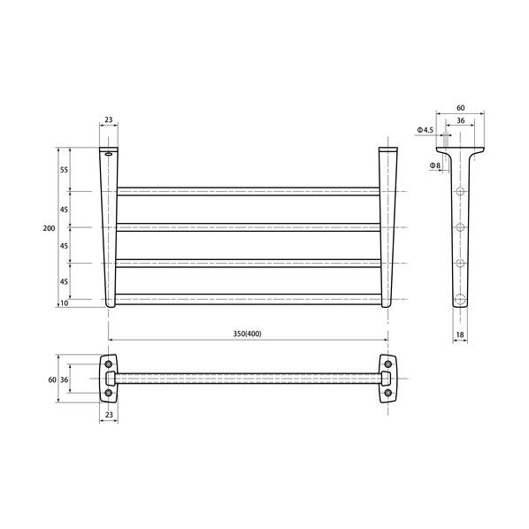 和気産業 タオル棚 350mm ｼﾛ 610-111 1点...