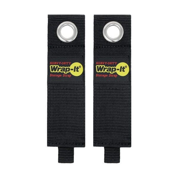 超強力 フック用収納ストラップ 13インチ 2個入 ブラック