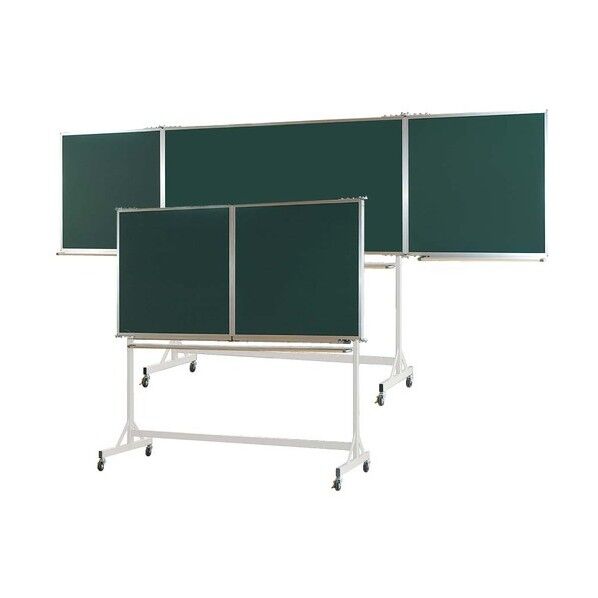 スチールグリーン 固定式脚付 五面黒板