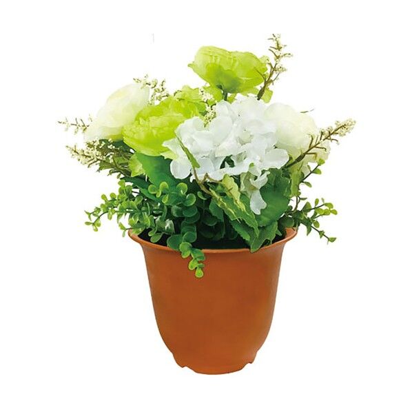  造花鉢 ラナンキュラス(グリーン色) 935-45A 1点...