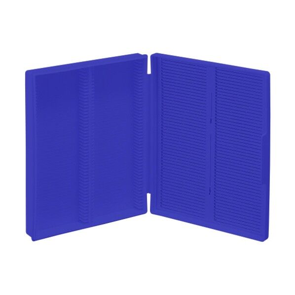 顕微鏡スライドボックス 青 82024-608 1個