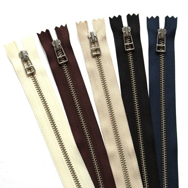 Y.K.K レザー用ファスナー S 5色セット 30cm×3cm×0,5cm ミックス 4LFN30-5MIX 5本