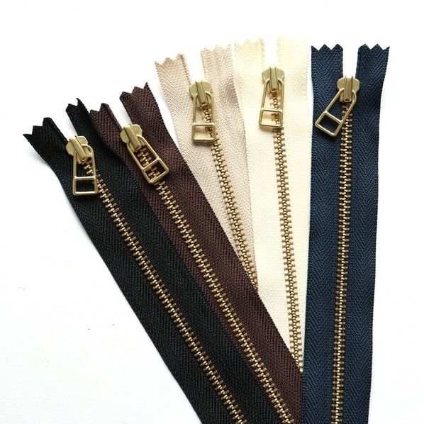 Y.K.K レザー用ファスナー G 5色セット 20cm×3cm×0,5cm ミックス 4LFG20-5MIX 5本