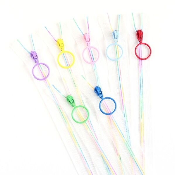 Y.K.K スケルトンファスナー レインボー