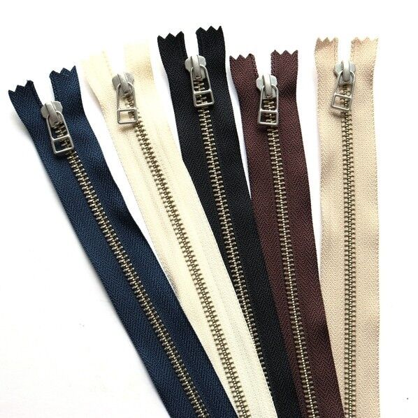 Y.K.K レザー用ファスナー S 5色 40cm×3cm×0,5cm ミックス 5LFN40-5MIX 1セット