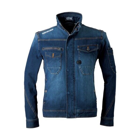 2WAYストレッチ3Dワークジャケット インディゴブルー M