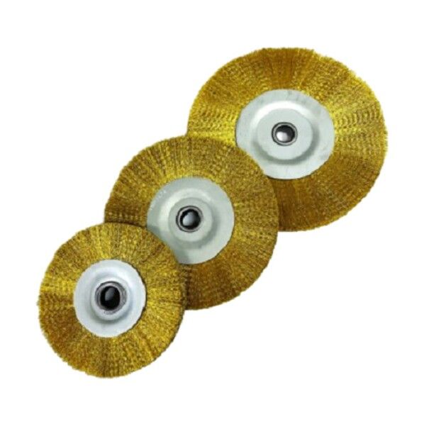 ホイールブラシ ホイール型 250x18x25.4x100 真鍮-0.15 WHB-2500 1枚