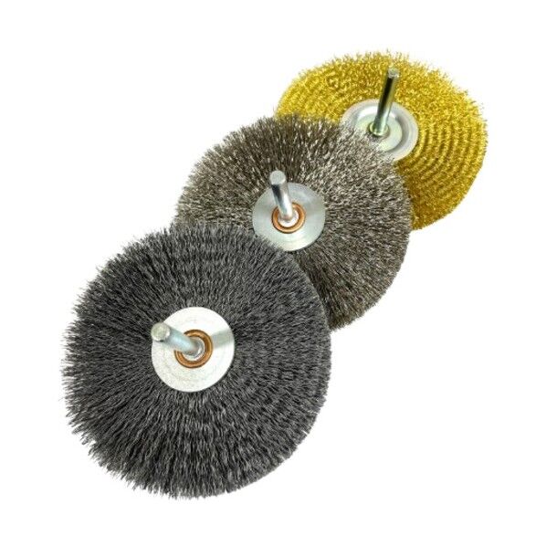 軸付ホイールブラシ ホイール型軸付 100x12x38x6x35 SUS-0.25 NWSS-100 1個