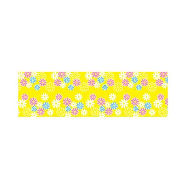 トレード 年間タイトルポップ ビニール幕 花柄イメージ 600mm×50m巻 PA1-0300 黄 6300053437 1巻...