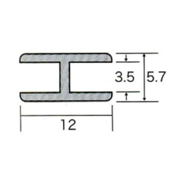 アルミH型ジョイナー H柱293×3640 シルバー 6300051688 1本...