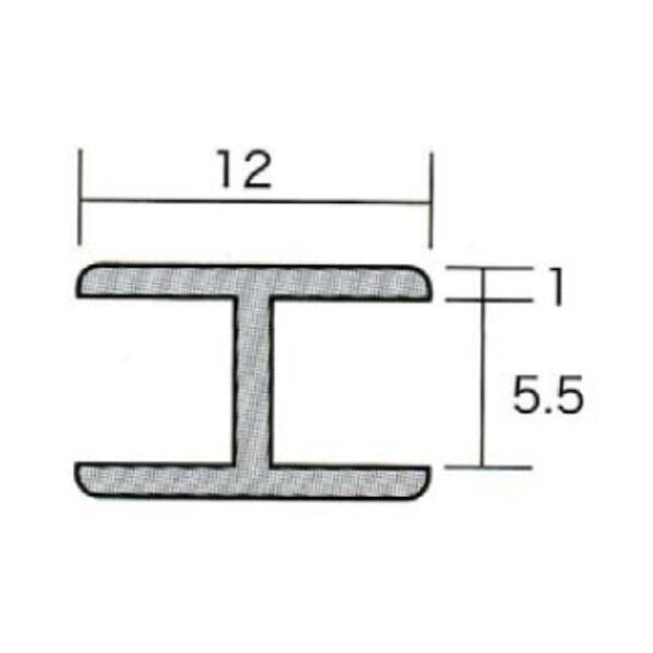  アルミH型ジョイナー 5.5HH×3000 シルバー 6300051685 1本...