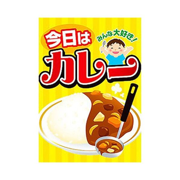 年間タイトルポップ ポスターファクトリー 今日はカレー A3 AS9-0012