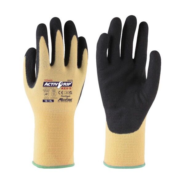 耐切創手袋 ActivGripAdvance KEV- 10/ S,XL 591S-10XL 1点...