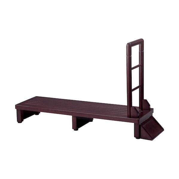 手すり付き玄関台 120cm ダークブラウン TAN-889-120DBR 1個...