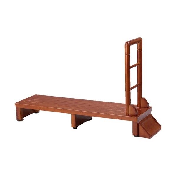  手すり付き玄関台 120cm ブラウン TAN-889-120BR 1個...