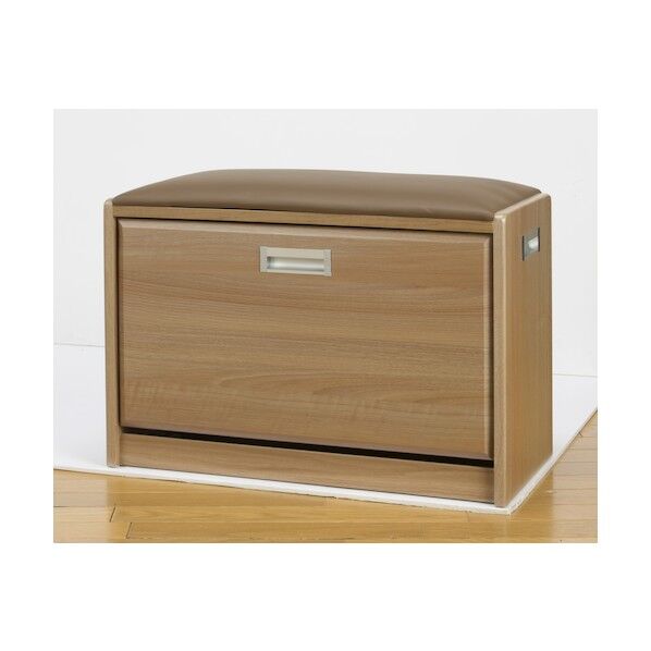 ベンチ式シューズラック 80cm ナチュラル TAN-817-80-NA 1個...