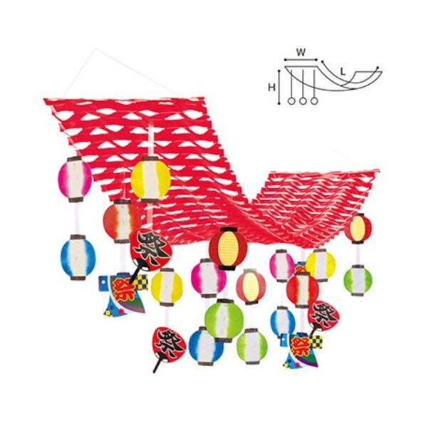 トレード 年間タイトルポップ お祭リ提灯プリーツハンガー TA8-1013 6300053259 1個...