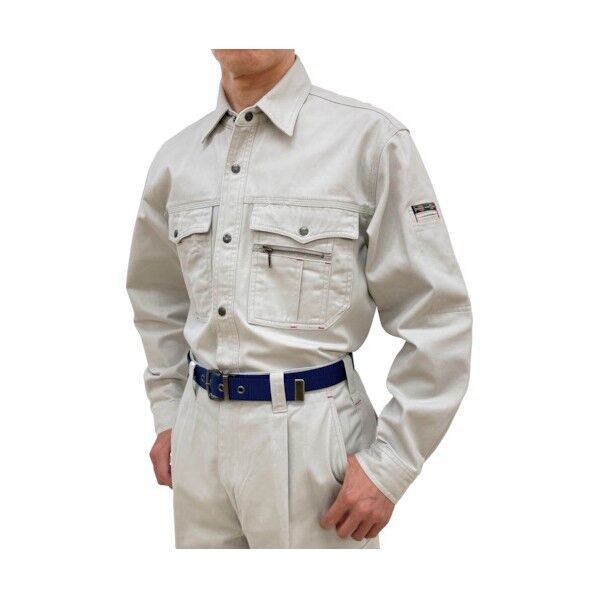 綿100%長袖シャツ ベージュ 3L 30430 BE 3L 1枚