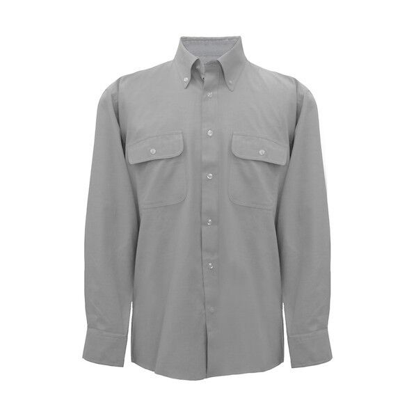 ボタンダウンダンガリー長袖シャツ グレー 3L 5631 GL 3L 1枚