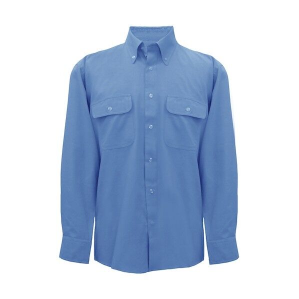 ボタンダウンダンガリー長袖シャツ サックス 3L 5631 SA 3L 1枚