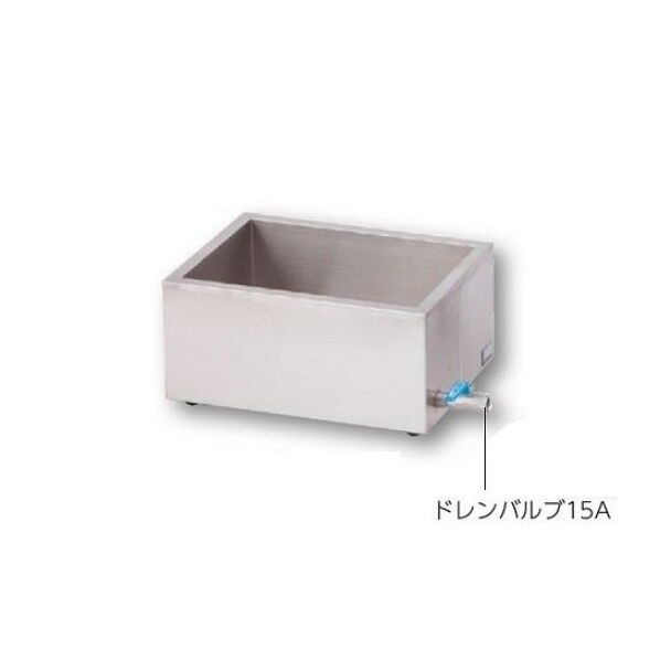 ステンレス水槽 角型 ドレンバルブ付 15A 断熱あり S-1 12.6L 4-1920-01 1個