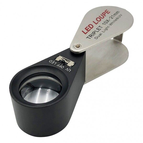 LEDライト付繰り出しルーペ 10× 白色LED/UV LED MG7802-10 4-2549-03 1個