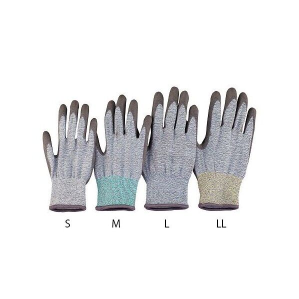 アズツール耐切創手袋(レベル5・コート有) LLサイズ 黄 4-3163-01 1双