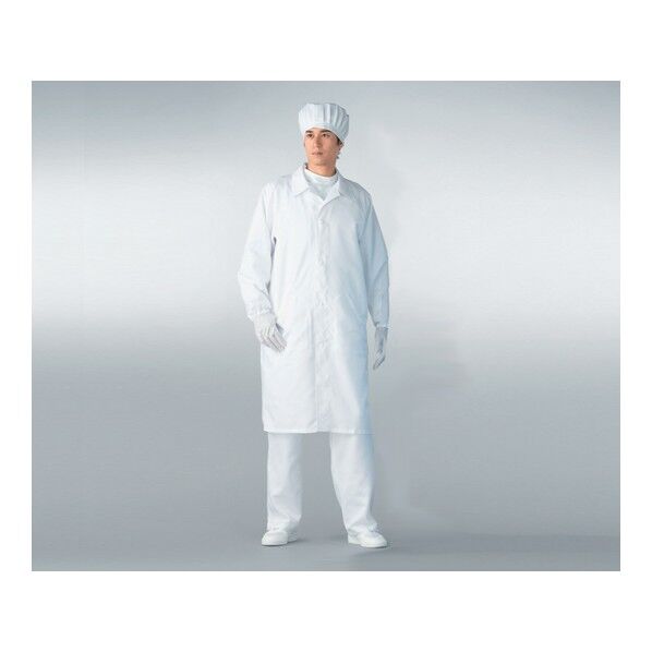 無塵衣AS206C(男女兼用コート) ホワイト 4L 6-7533-16 1着
