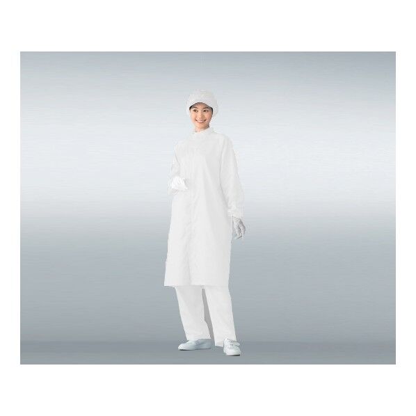 無塵衣AS207C(男女兼用コート) ホワイト 4L 6-7534-16 1着