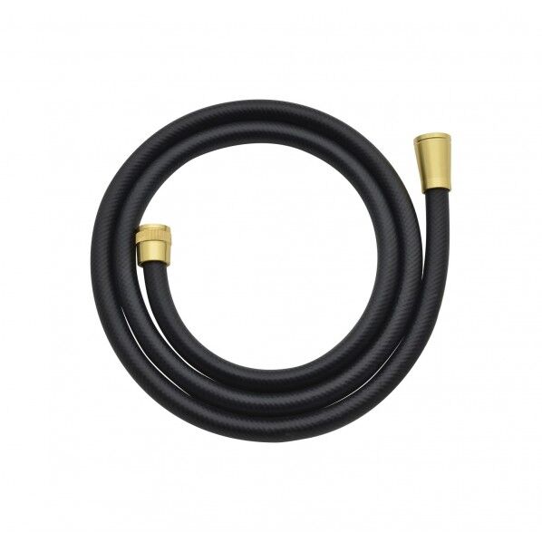 ホリダー・シモン シャワーホース 1.6m おしゃれ (アダプター付 高級感 マットブラック ゴールド) マットブラック GA-FF030 1ヶ