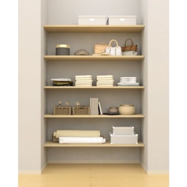 物入・パントリー 棚板 5段 4.5尺 ステンレス棚柱 アートランバー