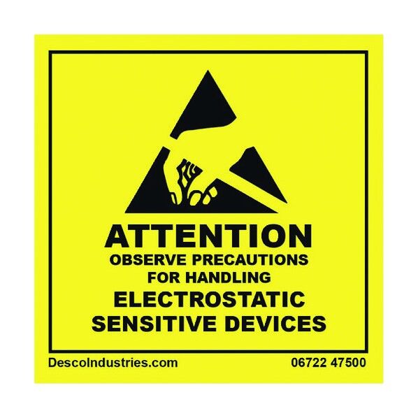 デスコジャパン ラベル 「ATTENTION」 51X51mm 06722 500枚