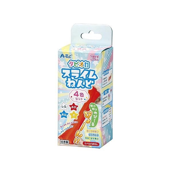 タピオカスライムねんど 4色セット 60×60×160mm(ヘッダー含む) 23291 1個