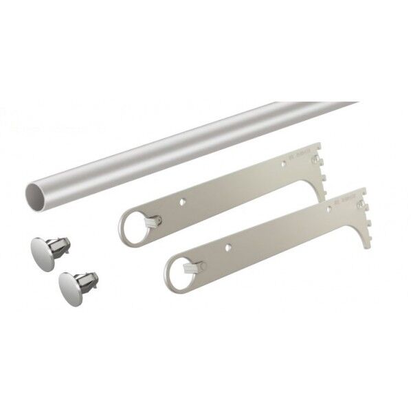南海プライウッド 棚収納パーツ アームハング棚柱SS ハンガーパイプ(φ25) 幅620mm SSシルバー SS-HPW6S 1セット...