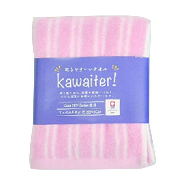グリーンクロス Kawaiter スリムバスタオル ピンク 6300029763 1枚