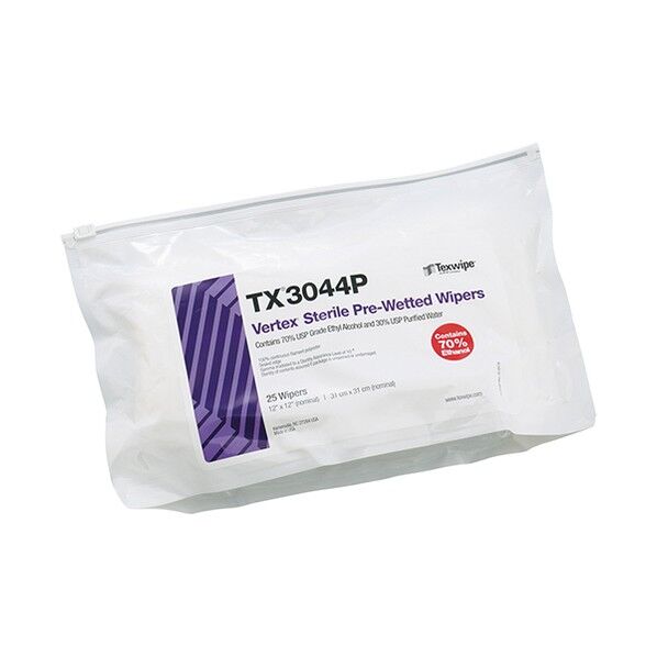 滅菌済みプリウェットワイパー Sterile Vertex(R)TX3044P 310×310mm 3-9022-01 25枚