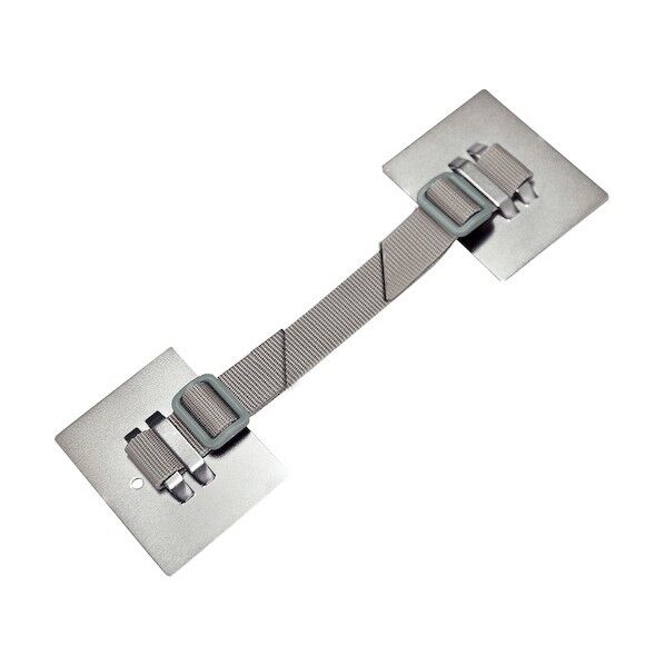 家具･キャビネット転倒防止粘着金具 ティープレートベルトタイプ(メタリック) 耐荷重約360kg(2個使用時) 袋詰めタイプ